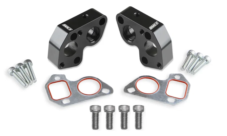 Electric Water Pump Block Adapters - Pair - Fits GM LS Engines