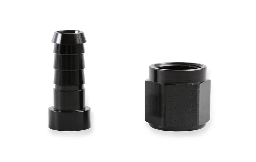 Auto-Crimp Hose End - Straight - Size -16 - Black