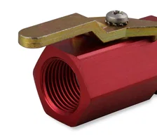 Aluminum Shut-Off Valve - Red image 2