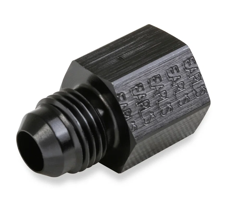 6 AN Male to 14mm x 1.50 Female - Black