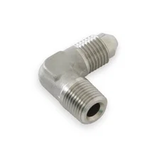 90 Degree Elbow Male AN -3 to 1/8" NPT - Stainless Steel image 2