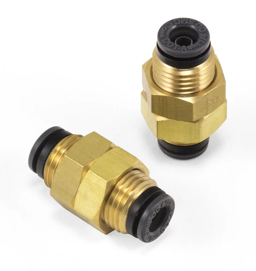 Bulkhead Union - 1/4 in.  PTC x 1/4 in.  PTC - DOT - SMC # KV2E07-00