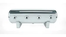2.5 Gal. Polished Tank w/ Viair 444c black compressor, 1/4" & 3/8" fittings & tank mounting hardware image 2