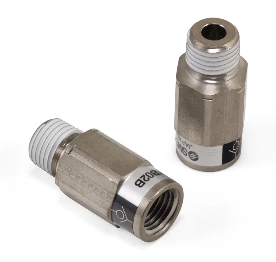 Check Valve - 1/4 in.  FNPT x 1/4 in.  MNPT - SMC # AKB02B-N02S