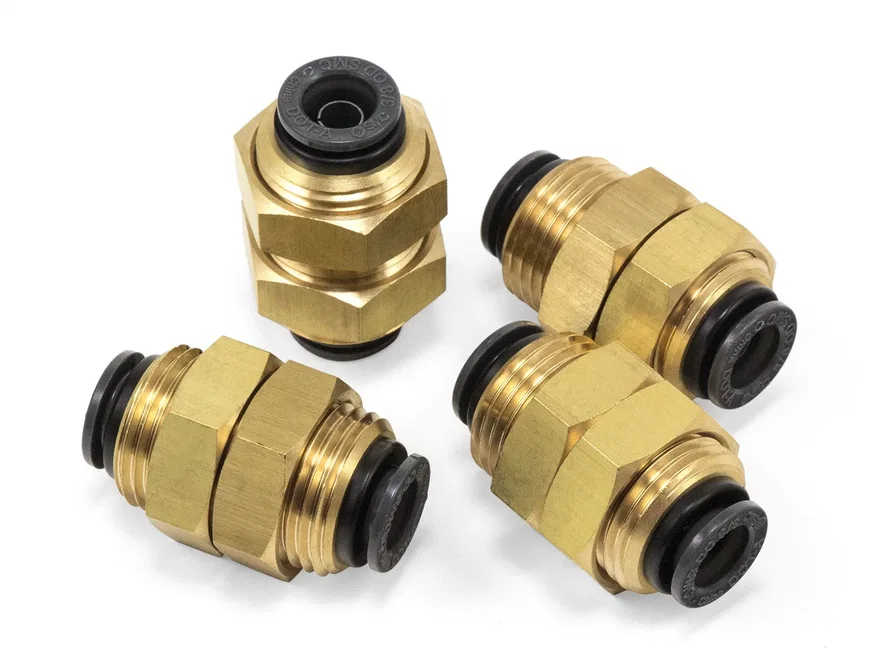 Bulkhead Union - 3/8 in.  PTC x 3/8 in.  PTC - DOT - SMC # KV2E11-00
