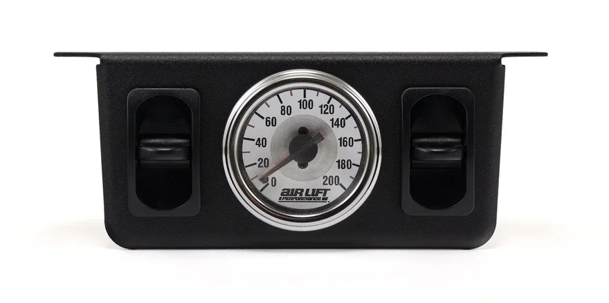 Dual Needle Air Gauge; 200 PSI; w/Switch Panel;