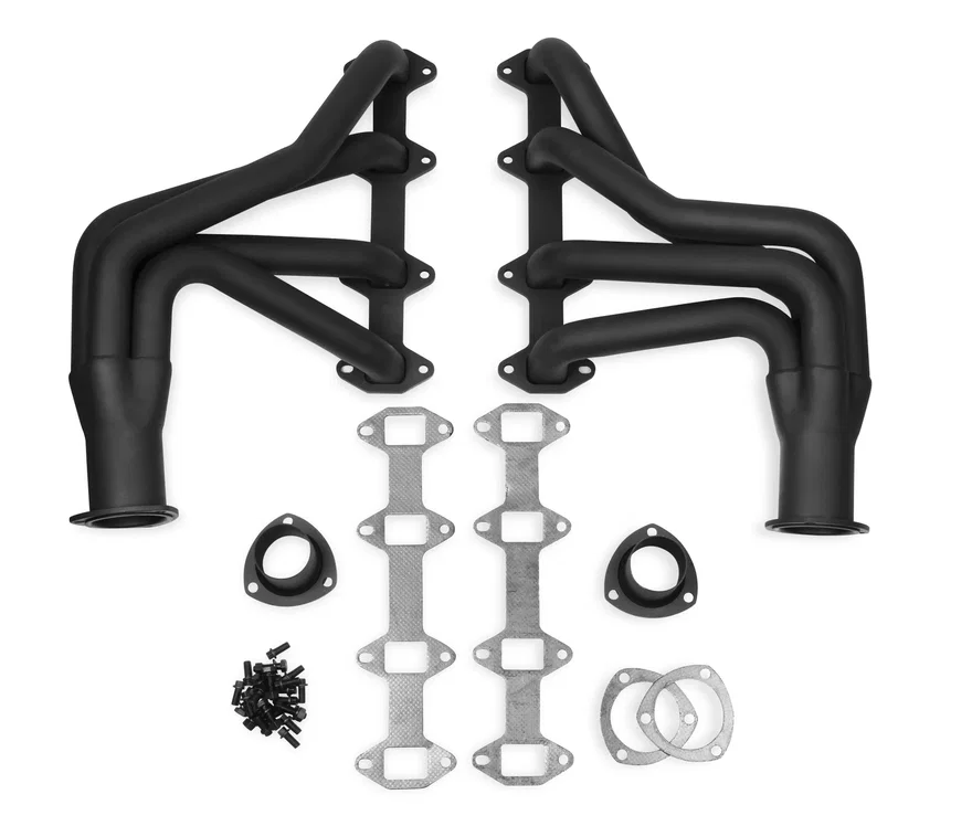 Long Tube Header - Black Paint for Ford