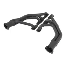 Long Tube Header - Black Paint for Chevrolet Chevy II image 3