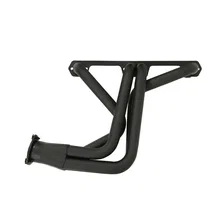 Long Tube Header - Black Paint for Jeep image 3