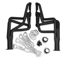 Long Tube Header - Black Paint for Pontiac image 1