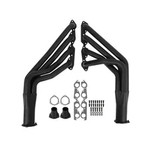 Long Tube Header - Black Paint for Chevrolet image 1