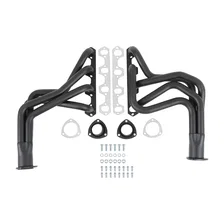 Long Tube Header - Black Paint for Ford F-100 image 1