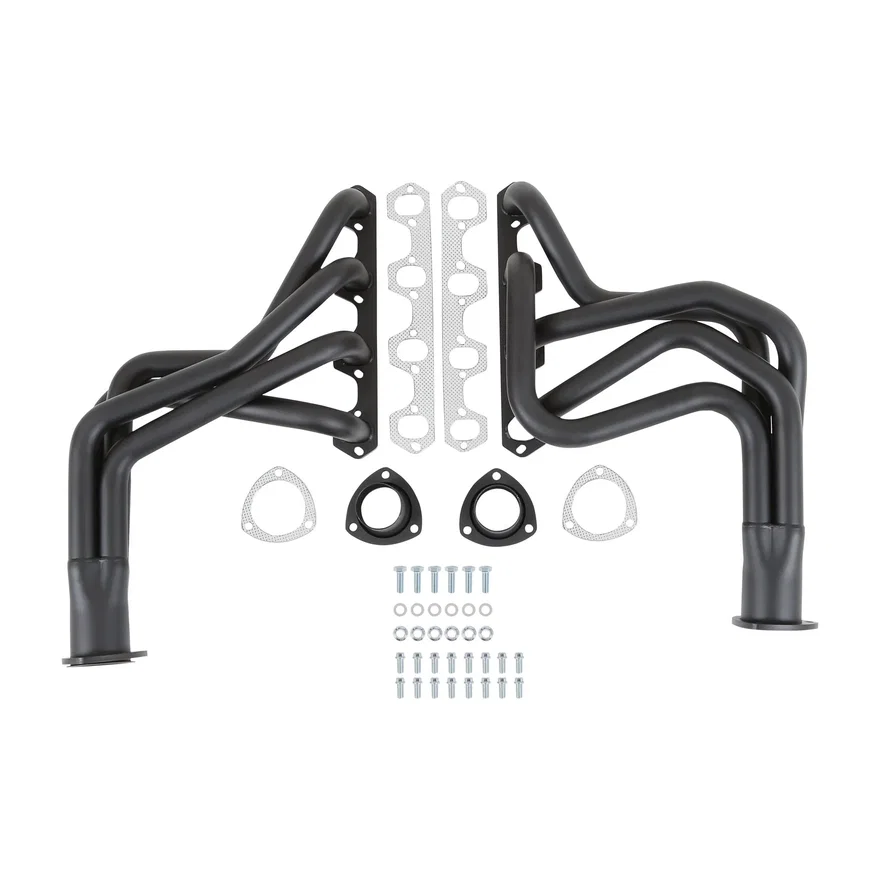 Long Tube Header - Black Paint for Ford F-100