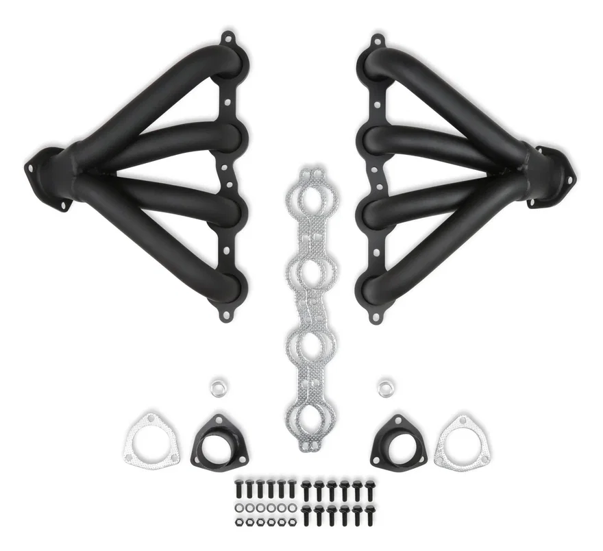 Tight Fit Block Hugger Headers - Black Paint