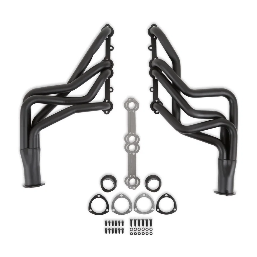 Long Tube Header - Black Painted -1-5/8 in. x 3.0 in.