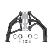 Long Tube Header - Black Paint for Chevrolet Chevy II image 1