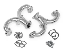 Rams Horn Exhaust Manifolds - Chrome image 1