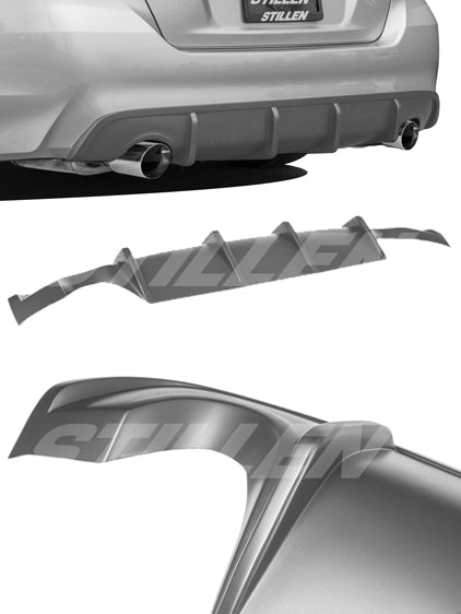Nissan Altima Rear Diffuser Unpainted For 2016-2018 Nissan Altima Stillen
