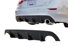 Infiniti Q50 Rear Diffuser Matte Black For 2014-2017 Infiniti Q50 Stillen image 1