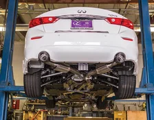 Infiniti Q50 3.0t Cat Back Exhaust w/ Carbon Fiber Tips For 2016-2024 Infiniti Q50 3.0t Stillen image 7