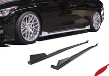 Infiniti Q50 Side Skirts Matte Black For 2014-2017 Infiniti Q50 Stillen image 1