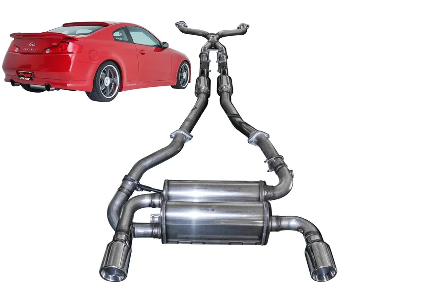Infiniti G35 Stainless Steel Exhaust Systems Dual Wall Tips For 2003-2007 Infiniti G35 Coupe Stillen