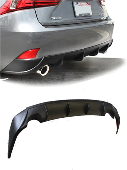Lexus IS250, IS350 Rear Diffuser Matte Black For 14-2016 Lexus IS250, IS350 Stillen