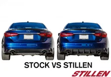 Infiniti Q50 Rear Diffuser Matte Black For 2018-2021 Infiniti Q50 Stillen image 6