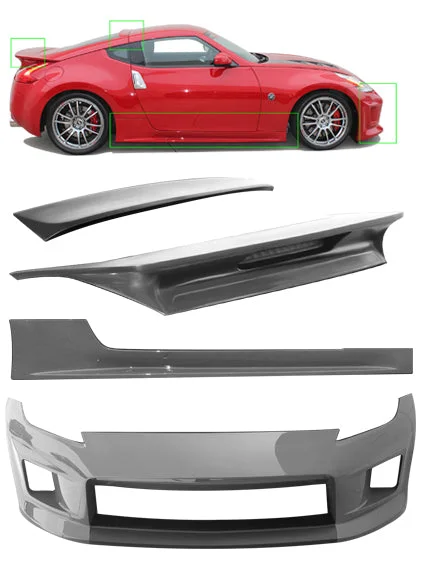 370Z Z34 6-Piece Body Kit Unpainted For 2009-2020 Nissan 370Z Z34 Stillen