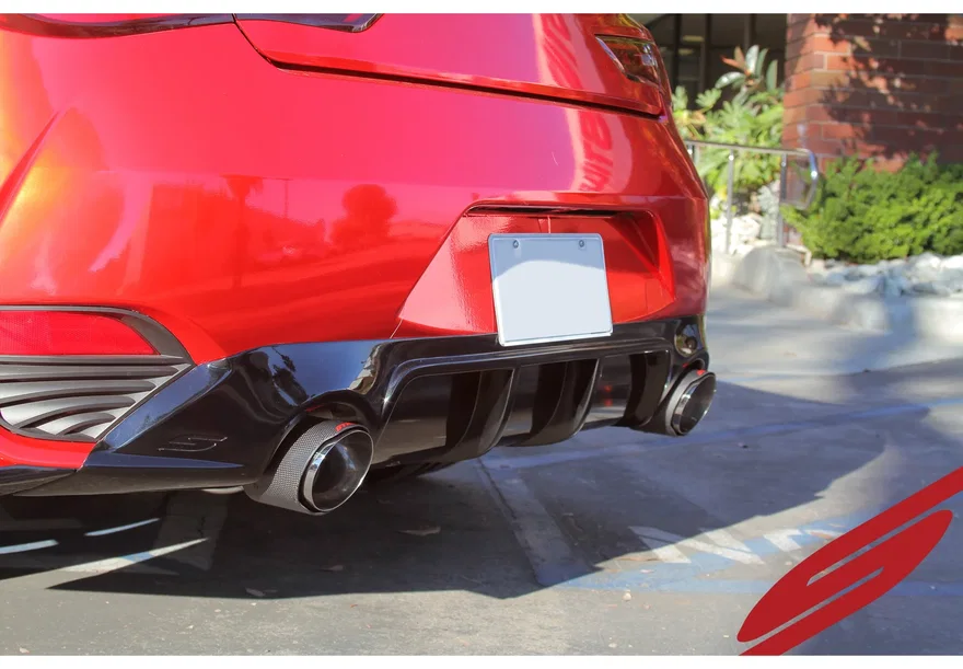 Infiniti Q60 3.0t Cat-Back Exhaust System Carbon Tips 2017-2022 Infiniti Q60 3.0t Stillen