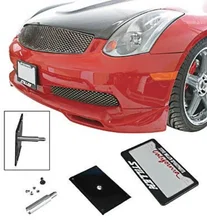 Infiniti G35 Coupe, Nissan 350Z Z33, Sentra Front License Plate Relocator For 2004-2005 Infiniti G35 Coupe 2006-2008 Nissan 350Z Z33 2007-2009 Sentra Stillen image 2