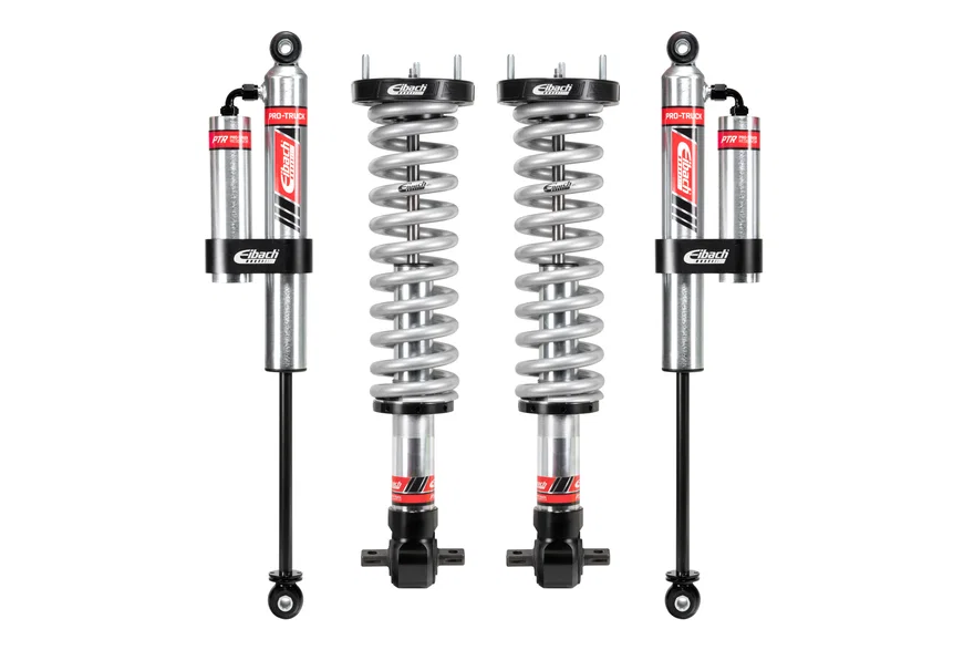 Pair of Front Coilovers + Rear Reservoir Shocks for GMC Sierra 1500