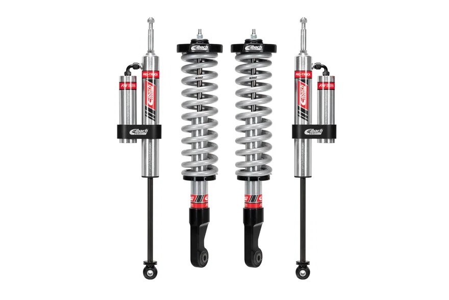 Pair of Front Coilovers + Rear Reservoir Shocks for Toyota Tundra