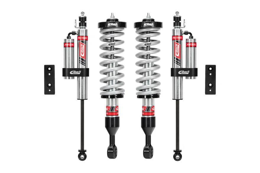 Pair of Front Coilovers + Rear Reservoir Shocks for Toyota Tacoma