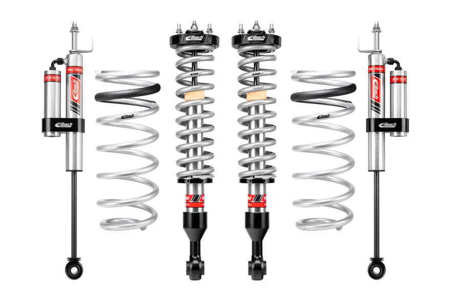 Pair of Front Coilovers + Rear Reservoir Shocks + Rear Springs for Toyota Land Cruiser