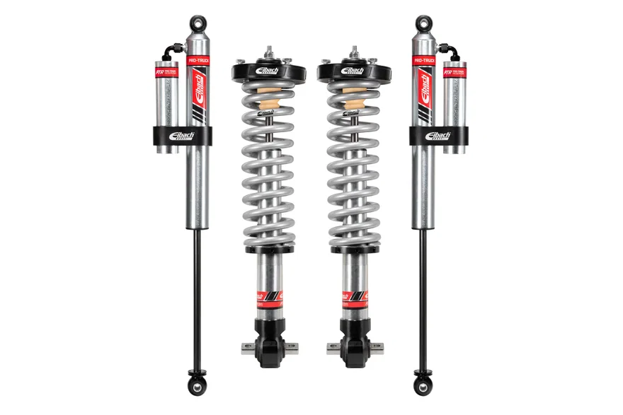 Pair of Front Coilovers + Rear Reservoir Shocks for Ford F-150