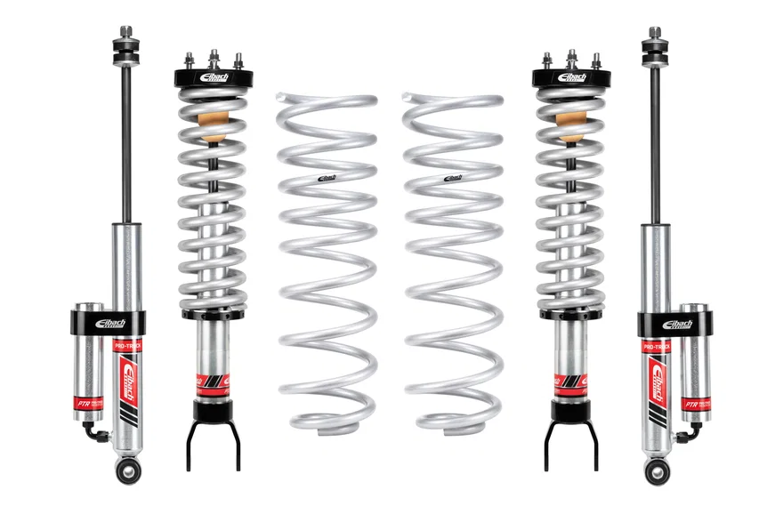 Pair of Front Coilovers + Rear Reservoir Shocks + Rear Springs for Ram 1500