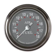 Silver Gray 2-1/8" Air Fuel Ratio Gauge image 1