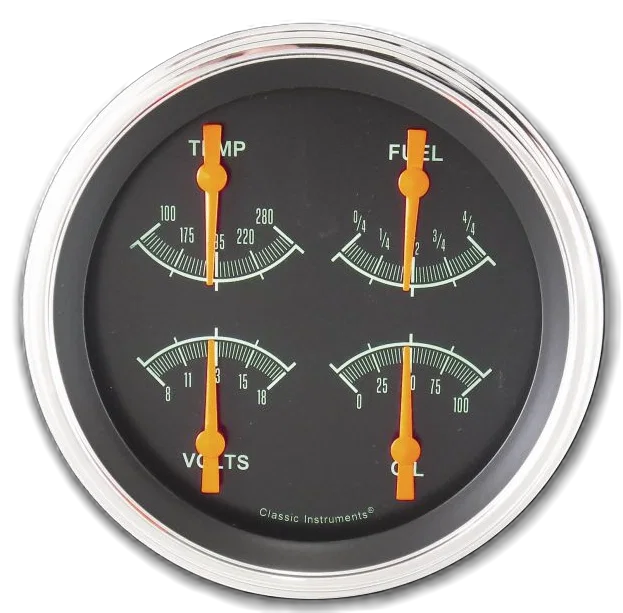 G/Stock 4-5/8" Quad Gauge (0-30 Ohm)
