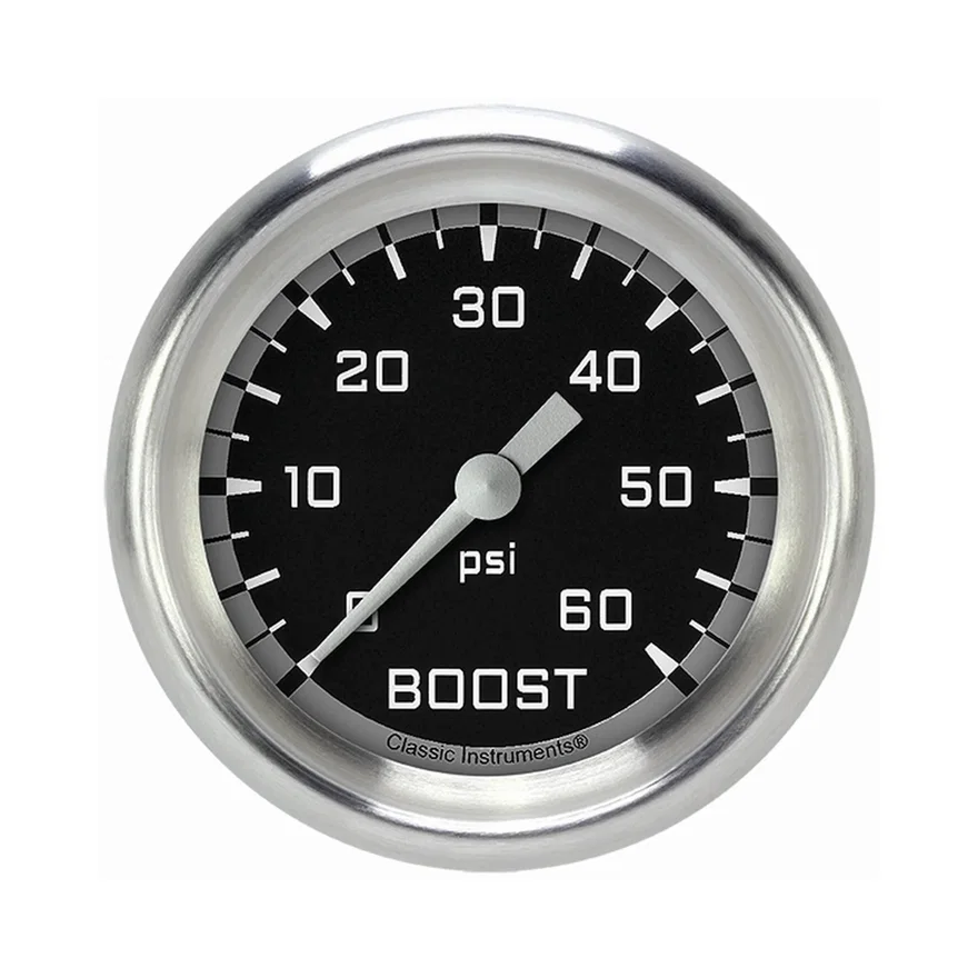 Autocross Gray 2-5/8" Boost Gauge (60 PSI)