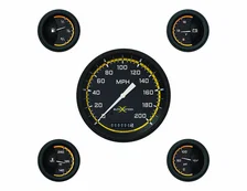 Autocross Yellow Six Gauge Set image 1
