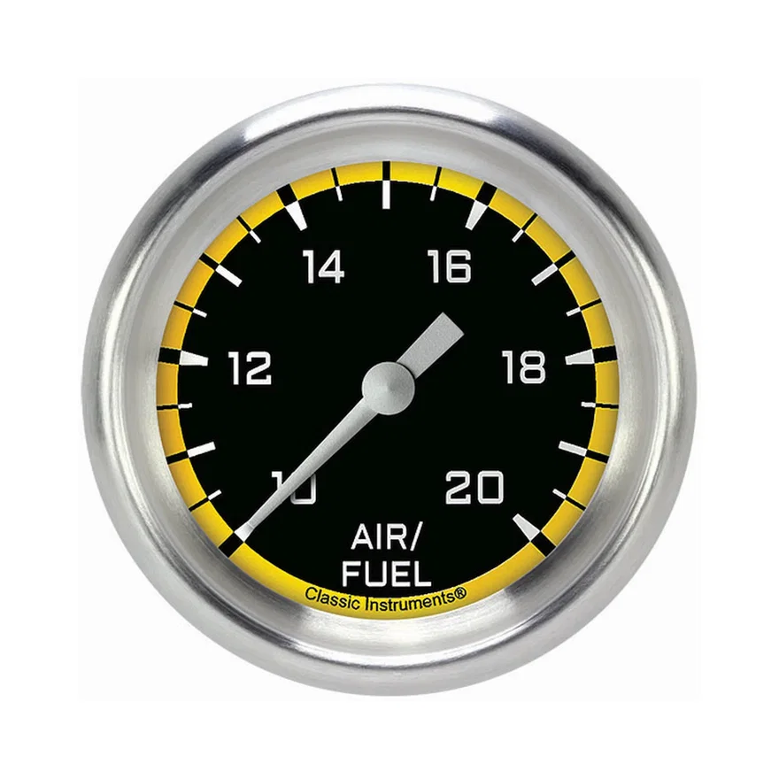 Autocross Yellow 2-5/8" Air Fuel Ratio Gauge