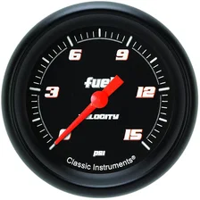 Velocity Black 2-5/8" Fuel Pressure Gauge (15 PSI) image 1