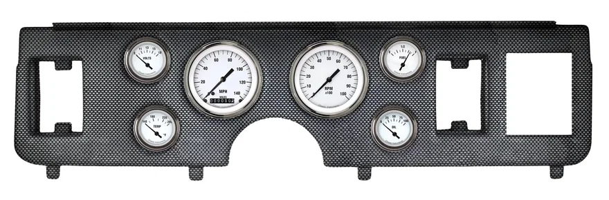 1979-86 Mustang White Hot 6 Gauge Set Ford