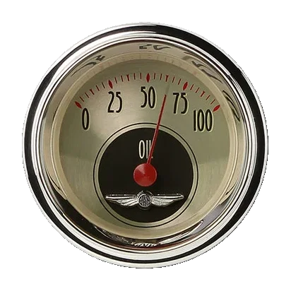 All American Nickel 2-1/8" Oil Pressure Gauge