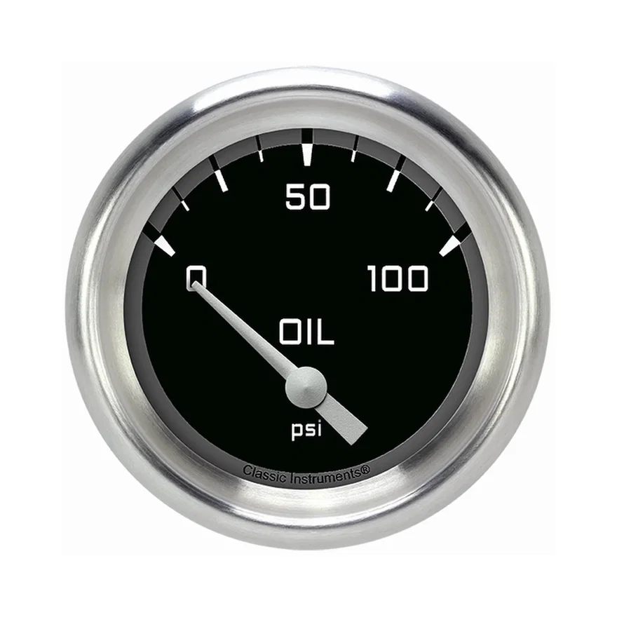 Autocross Gray 2-5/8" Oil Pressure Gauge