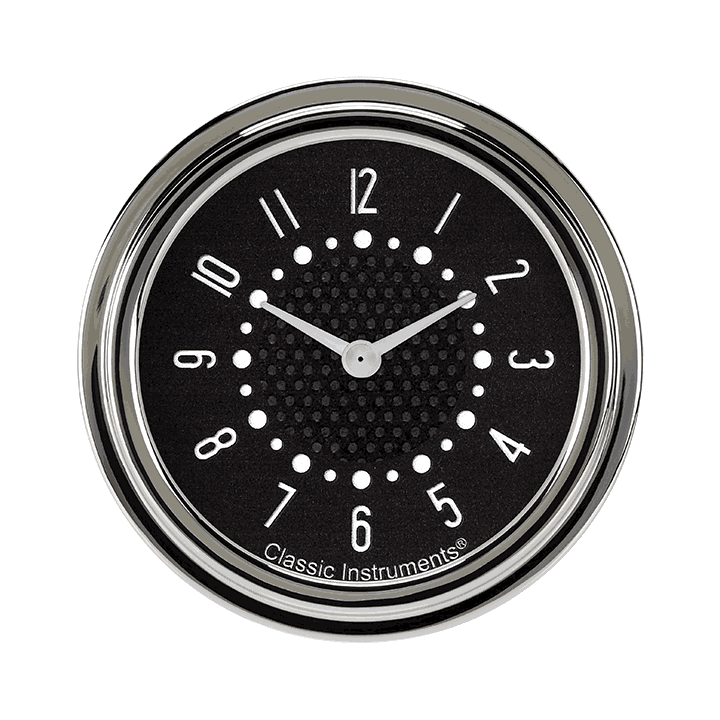 Bel Era III Matching Black 2-5/8" Clock for Chevrolet Bel Air
