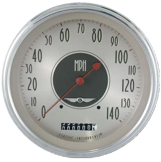 All American Nickel 4-5/8" Speedometer Gauge