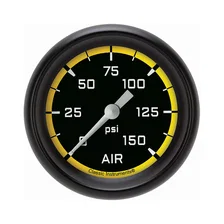 Autocross Yellow 2-5/8" Air Pressure Gauge image 1