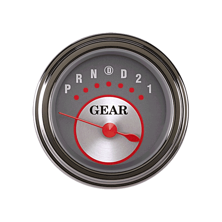 Silver Series 2-1/8" Gear Indicator, Overdrive